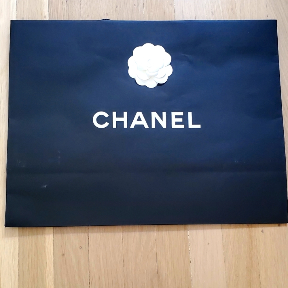 Chanel gift paper shopping bag with Camellia Flower